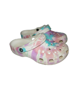 Crocs Women Size 6 M Classic Tie-Dye Graphic Clogs Fresco Multicolor Used - £18.37 GBP