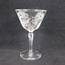 Libbey Glass Glenmore Etched Floral Champagne Tall Sherbet 6 inches tall... - $7.85