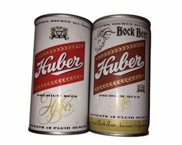 Huber Vintage Beer Cans Set Of 2 1960’s &amp; 1970’s - £3.81 GBP