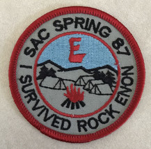 Vtg Boy Scouts Sac Spring 87 I Survived Rock Enon Iron On Patch - £766.70 GBP