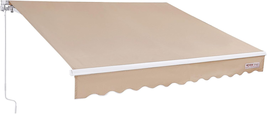 Manual Retractable Awning, 10 X 8 Ft Outdoor Patio Awning Retractable Su... - $331.28