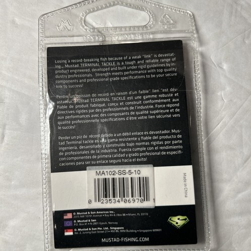 10 Mustad Stainless Steel SS Crane Swivel Size 5 Item image 3