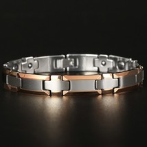 Luxury Never Scratch Rose Gold Plated Tungsten Couple Bracelet For Women Men Fas - £31.28 GBP