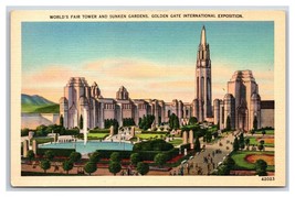 Worlds Fair Tower Golden Gate Expo San Francisco CA UNP Linen Postcard H25 - £3.85 GBP