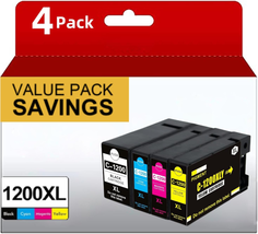 4Pack 1200XL Compatible Ink Cartridge Replacement for Canon 1200XL PGI - £32.83 GBP