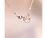S.Steel Custom Double Heart Engraved Name Necklace for Valentine's Day Gift - $15.90