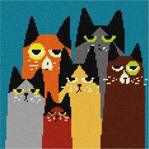 Pepita Needlepoint Canvas: Copy Cats, 9&quot; x 9&quot; - £61.27 GBP+
