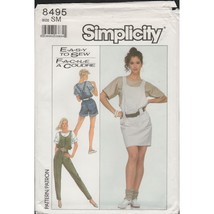 Simplicity 8495 Easy Overalls &amp; Jumper Pattern Misses Size Small 10 12 Uncut - £14.87 GBP