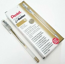 NEW Pentel 12-PACK Hybrid Gel Roller Ball Pen GOLD Waterproof Ink Medium... - £12.21 GBP