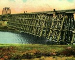 CNR Railroad Bridge Over Moose Jaw Creek Saskatchewan Canada Postcard - $14.80