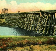 CNR Railroad Bridge Over Moose Jaw Creek Saskatchewan Canada Postcard - £11.61 GBP