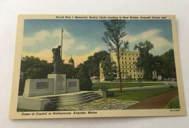 Vintage Postcard Unposted World War I Memorial Augusta ME - £1.41 GBP
