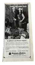 Dickson Jenkins Manufacturing Print Ad 1970 Vintage Saddles and Leather ... - $13.95