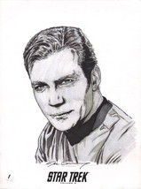 A Joe Corroney Signed Original Star Trek Art Sketch Captain Kirk IDW Black Label - £233.70 GBP