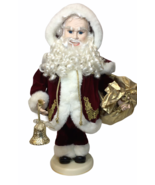 RARE Vintage Santa&#39;s Best Ceramic Santa Claus Animated Motionette Red Go... - £238.30 GBP