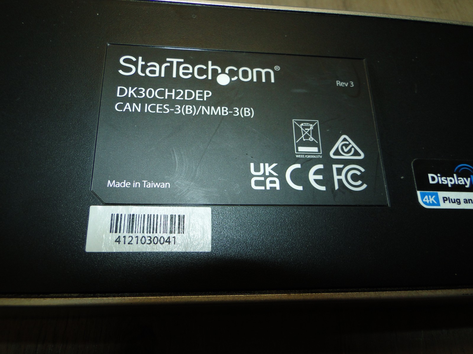 StarTech 4K Triple Monitor USB-C Docking Station Dual DP HDMI DK30CH2DEP NO CORD Item image 5