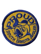 Proud South Dakota Angler Embroidered Patch - Vintage Fishing - $9.79