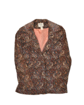 Vintage 70s Patty Woodard Velvet Coat Womens XS Paisley Velour Blazer Ja... - £37.12 GBP
