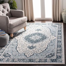 SAFAVIEH Isabella Collection Accent Rug - 4&#39; x 6&#39;, Cream &amp; Light Blue, Oriental  - £80.66 GBP