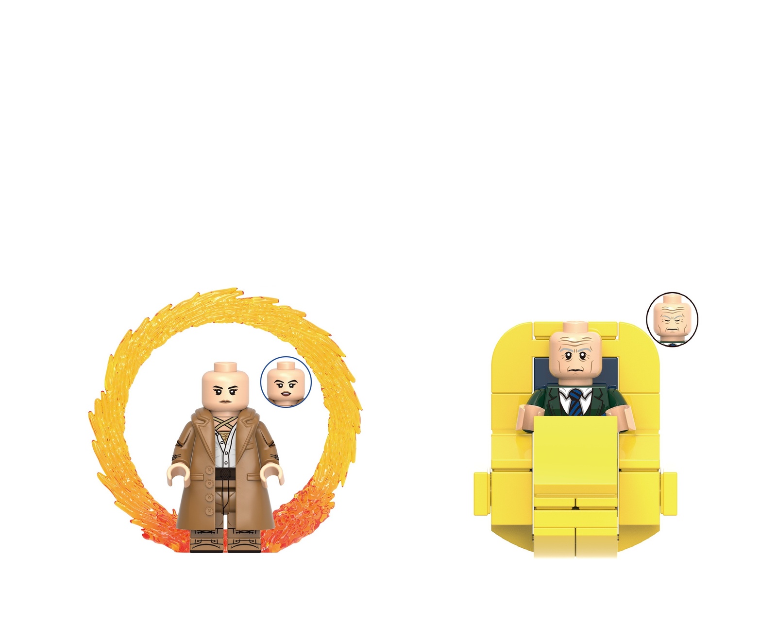 Professor X and Cassandra Nova Xavier Minifigures X-Men Sets