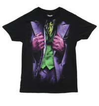Batman The Dark Knight Joker Night Tuxedo Costume Licensed Adult T-Shirt Smal... - £8.75 GBP