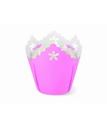 Wilton Pink Flower Pleated Eyelet Baking Cups, 15 Count - £3.83 GBP