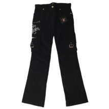 Beverly Hills Polo VTG Girl&#39;s Black Cargo Pants Size 16 XXL Embellished Slacks - £22.96 GBP
