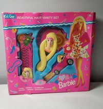 Vtg Kid Care Barbie Beautiful Hair Vanity Set Brush Comb Mirror Mattel NIB 1995 - £17.32 GBP