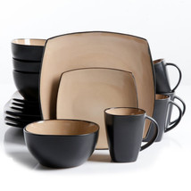 Soho Lounge 16 pc Dinnerware, Taupe Square Shape (Service for 4) - $91.27