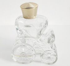 Avon Vintage Carriage Wagon Empty Glass Cologne Bottle 3&quot; Clear - €18,13 EUR