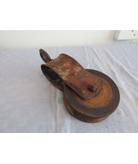 Antique Vintage Wood Heavy Duty Hay Barn Pulley Farm and Home Primitive ... - $34.68