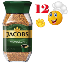 12 Pack - Coffee Jacobs Monarch Instant 95GR In Glass - £72.32 GBP