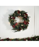 Simply Stunning 24&quot; Luxe Decorator LED Wreath by Janine Graff in - £155.44 GBP