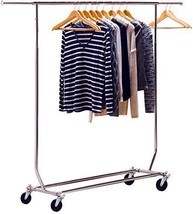 Supreme Commercial Heavy Duty Clothing Garment Rack Rolling Adjustable C... - £88.43 GBP