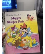 MINNIE&#39;S SLUMBER PARTY A Little Golden Book 1990 - $151.42 MXN