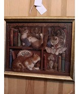 Cat Picture Mischief Framed Print Cats Kittens Yarn Art Print Gold Frame... - $636.53 MXN