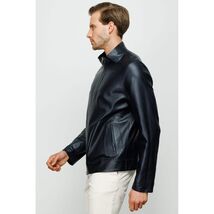 Vinci The Del Rio Dark Blue Leather Men Jacket image 2