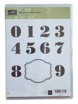 Stampin&#39; Up! Morning Post Numbers Stamp Set Rubber Unmounted Retired #131841 - £8.14 GBP