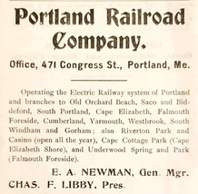 1906 Portland Railroad Company Advertisement Trains Maine Electric Railw... - $465.81 MXN