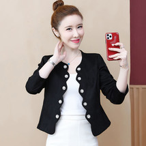 Women Office Work Wear Suit Blazer Spring Autumn Solid Casual Beading Co... - £76.65 GBP