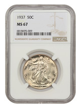 1937 50C Ngc MS67 - £1,080.18 GBP