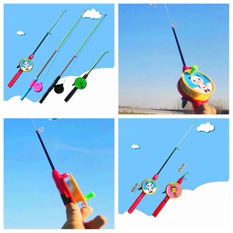 Free Shipping 2pcs fishing rod for children kites outdoor toys for kids kites - £11.73 GBP+