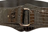 Guess Size L / XL Black 3” Wide Belt Large Shiny Vintage - $28.04