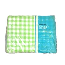 Vintage NIP JCPenney Twin Fitted Sheet – Lime Green Check Fashion Manor NOS - $20.90