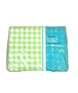 Vintage NIP JCPenney Twin Fitted Sheet – Lime Green Check Fashion Manor NOS - $28.46 CAD