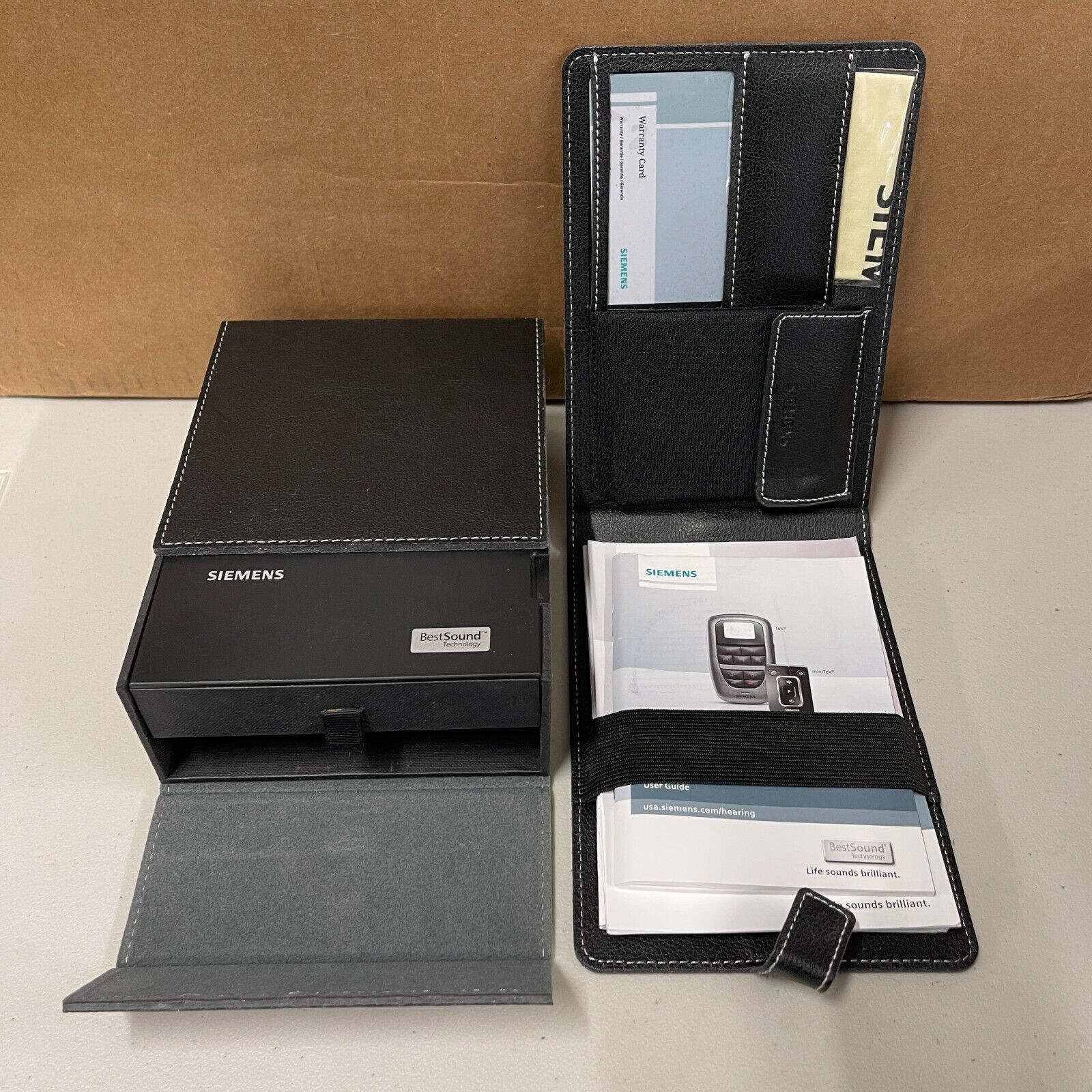 Siemens miniTek Wireless Enhancement System Carrying Case Booklets NO DEVICE - $46.30