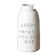 Country glass Mason Jar in Whitewash - £22.14 GBP