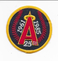 Vintage ANAHEIM ANGELS 25th Anniversary 1961 to 1985 PATCH 2.75&quot; Diameter - £7.04 GBP