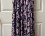 Knox Rose Tiered Maxie Dress Boho Womens Plus Size 2X Blue Floral Flutte... - $24.30