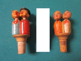 Figural 2 Couples Mechanical Bottle Stopper G. Lang Sel. Erben Oberammergau Wood - £67.46 GBP